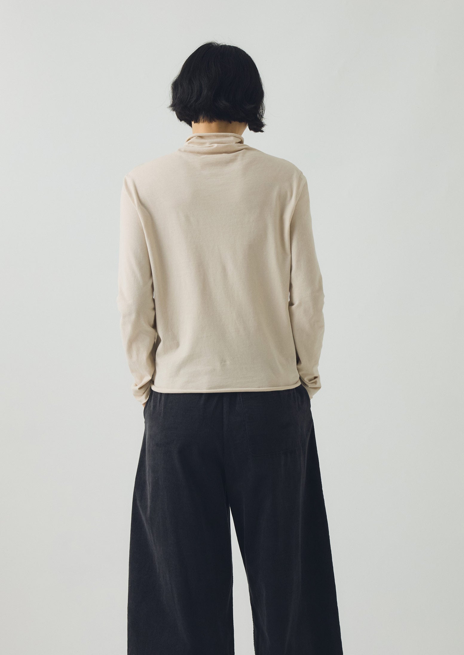 High Neck Soft Cotton Tee | Pebble Moon - Image 3
