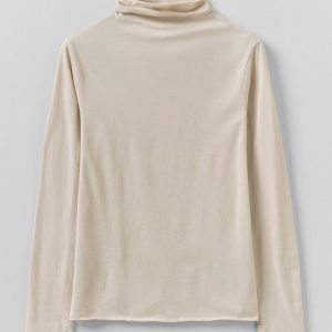 High Neck Soft Cotton Tee | Pebble Moon