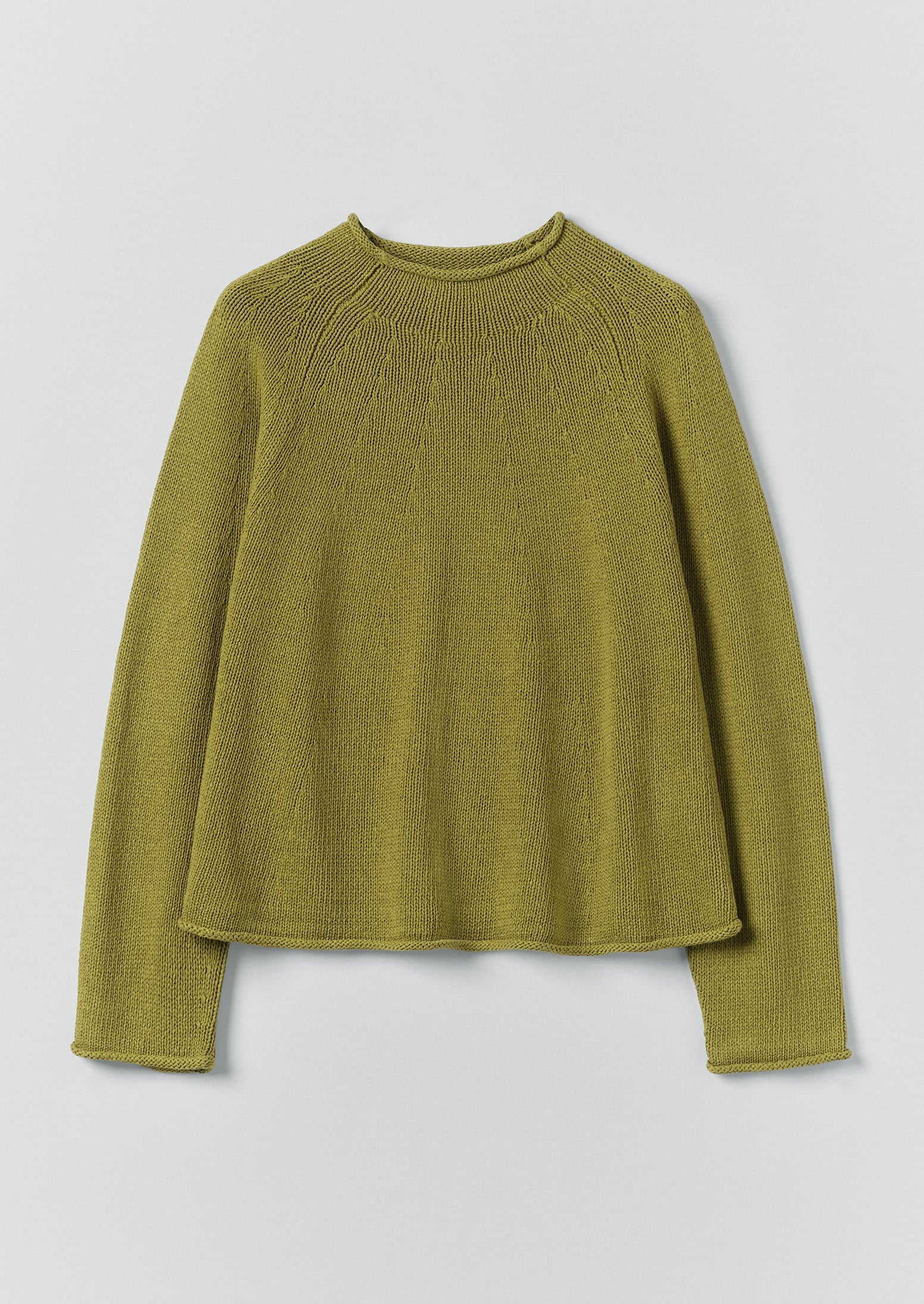 Cotton Linen Easy Sweater | Olivine - Image 8