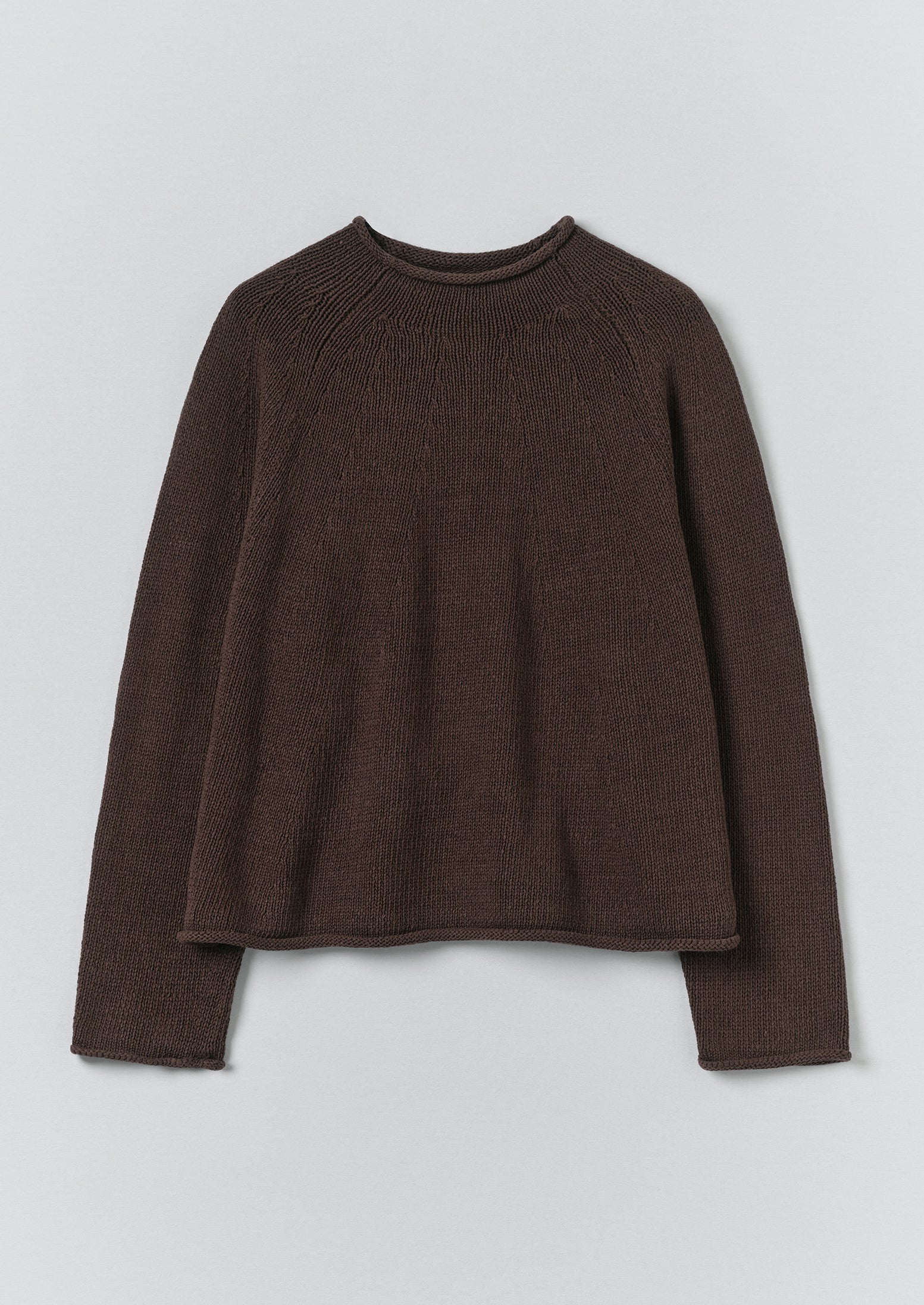 Cotton Linen Easy Sweater | Bitter Chocolate - Image 7