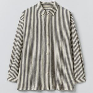 Tablier Stripe Easy Cotton Shirt | Workshop Blue