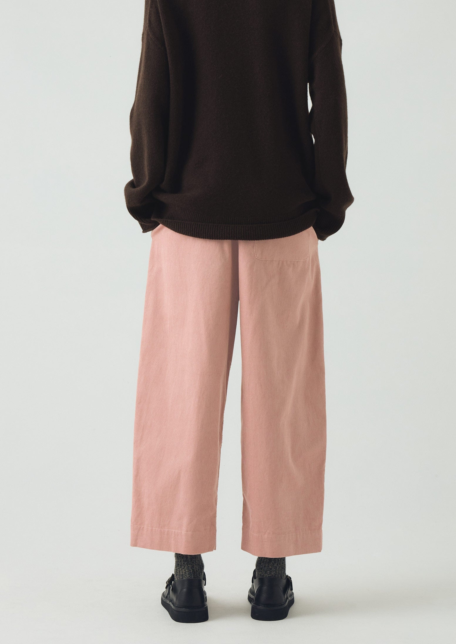 Organic Cord Barrel Leg Pants | Pink Clay - Image 3