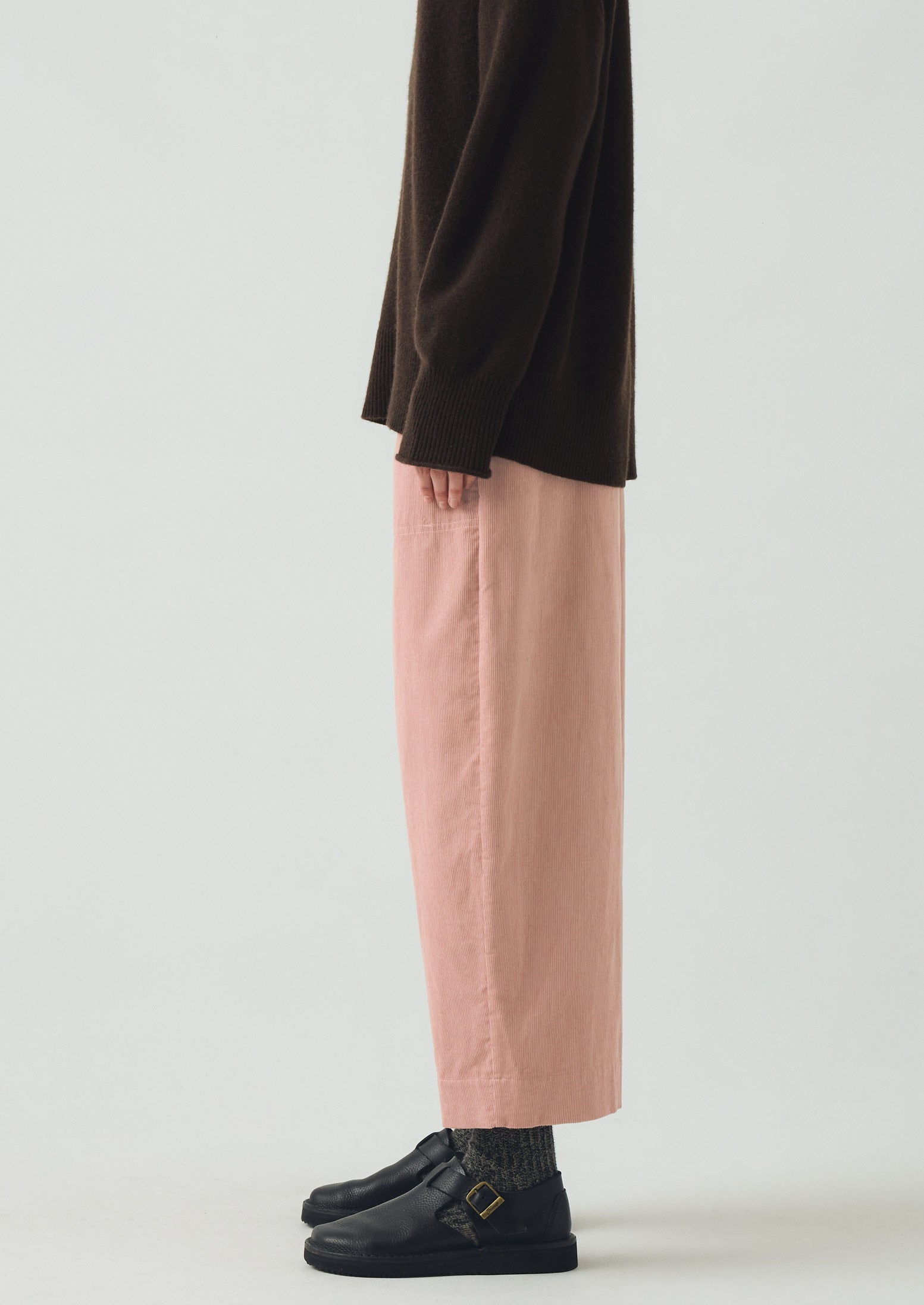 Organic Cord Barrel Leg Pants | Pink Clay - Image 4