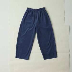 Cord Barrel Leg Pants | Denim Blue