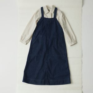 Patch Pocket Denim Dungaree Dress | Indigo