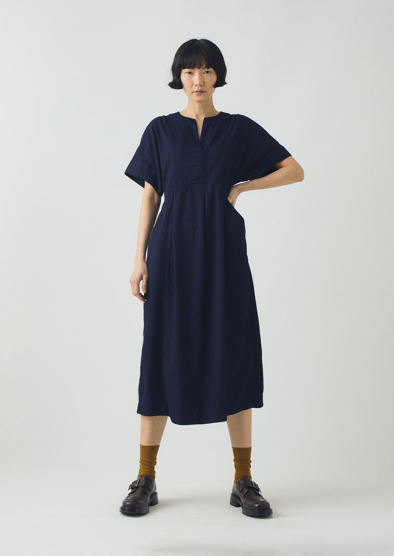 Bryn Twill Dress | Indigo - Image 2