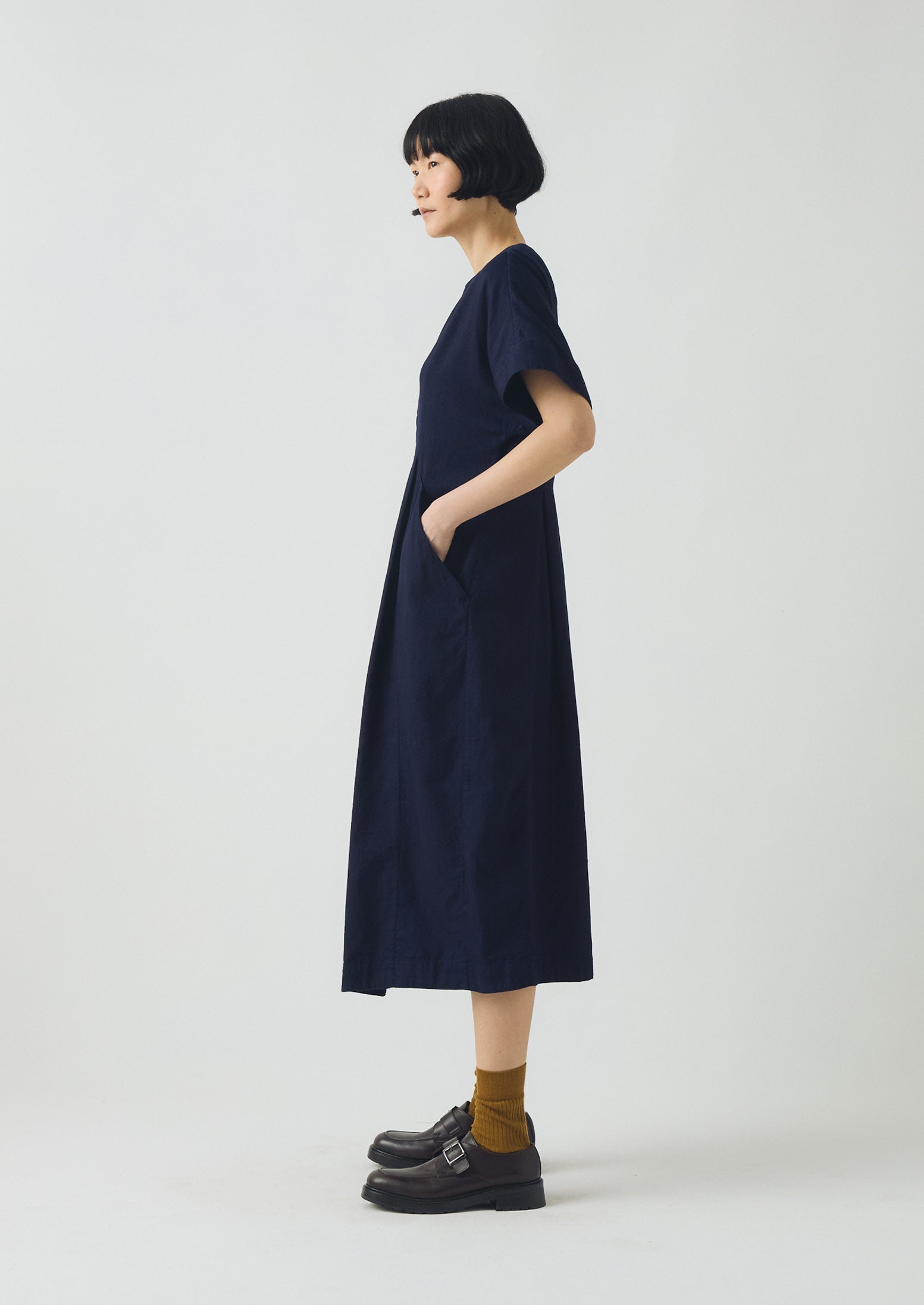 Bryn Twill Dress | Indigo - Image 4