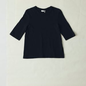 Cleo Garment Dyed Cotton Tee | Carbon Black