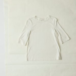 Cleo Garment Dyed Cotton Tee | Chalk