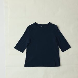 Cleo Garment Dyed Cotton Tee | Indigo