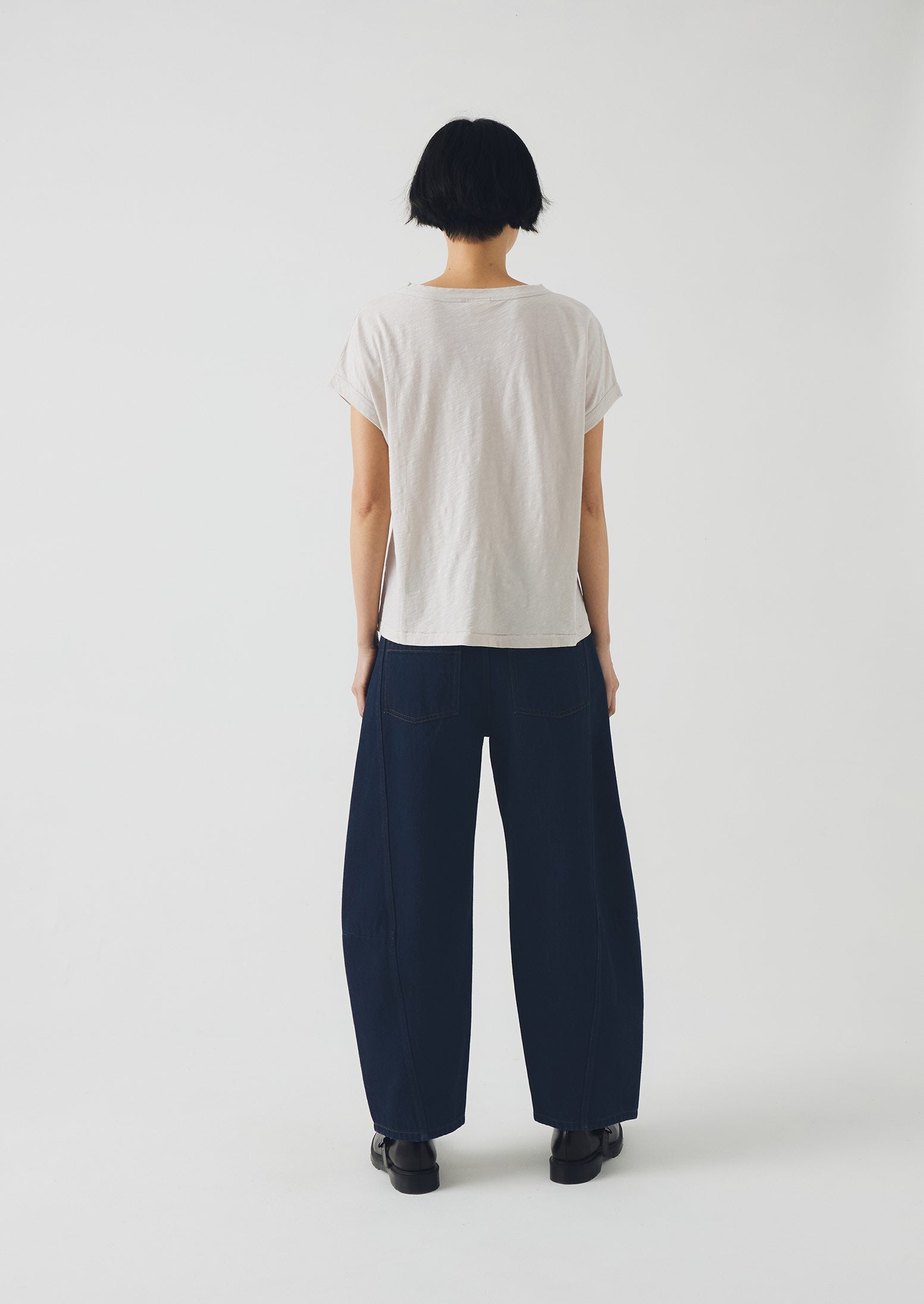 Alda Cotton Easy Tee | Pebble - Image 3