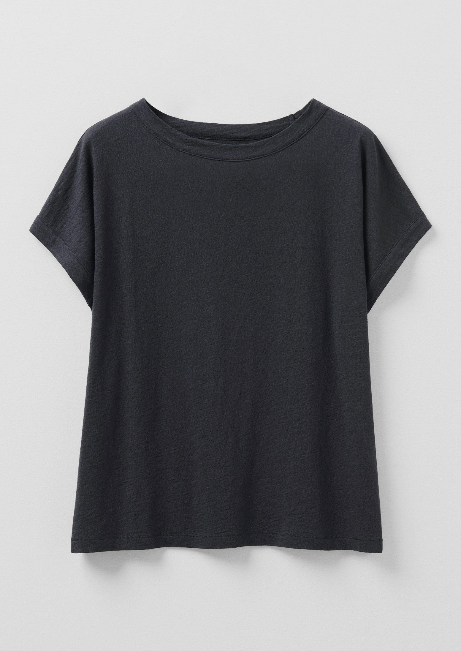 Alda Cotton Easy Tee | Coal - Image 6