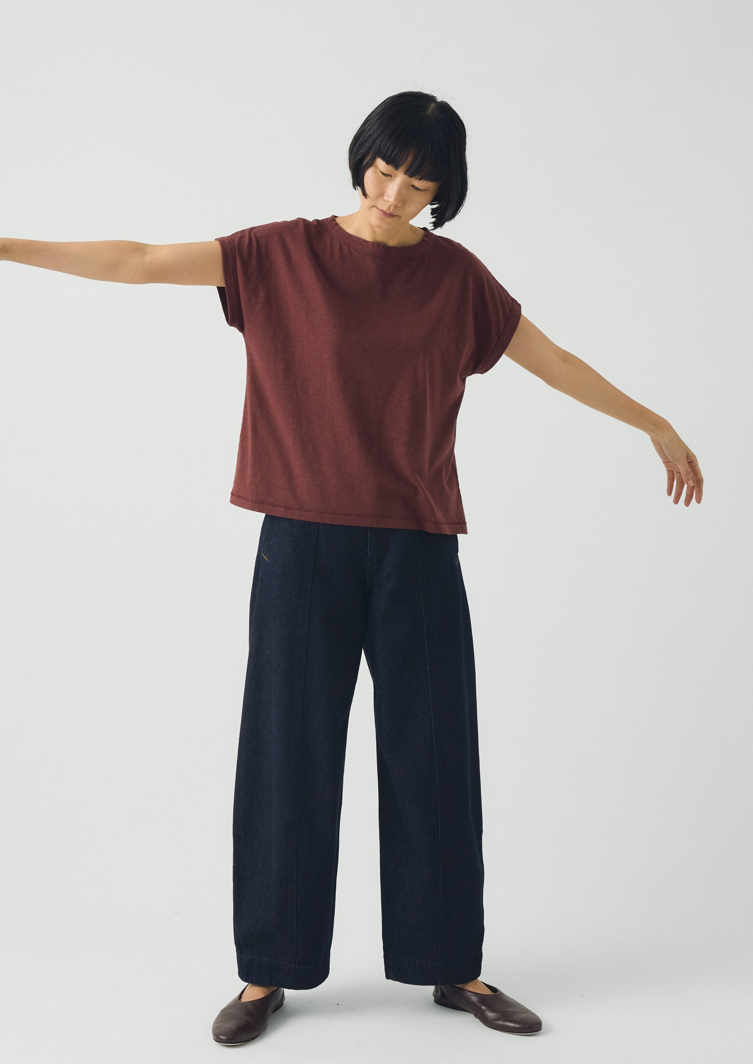 Alda Cotton Easy Tee | Radicchio - Image 2