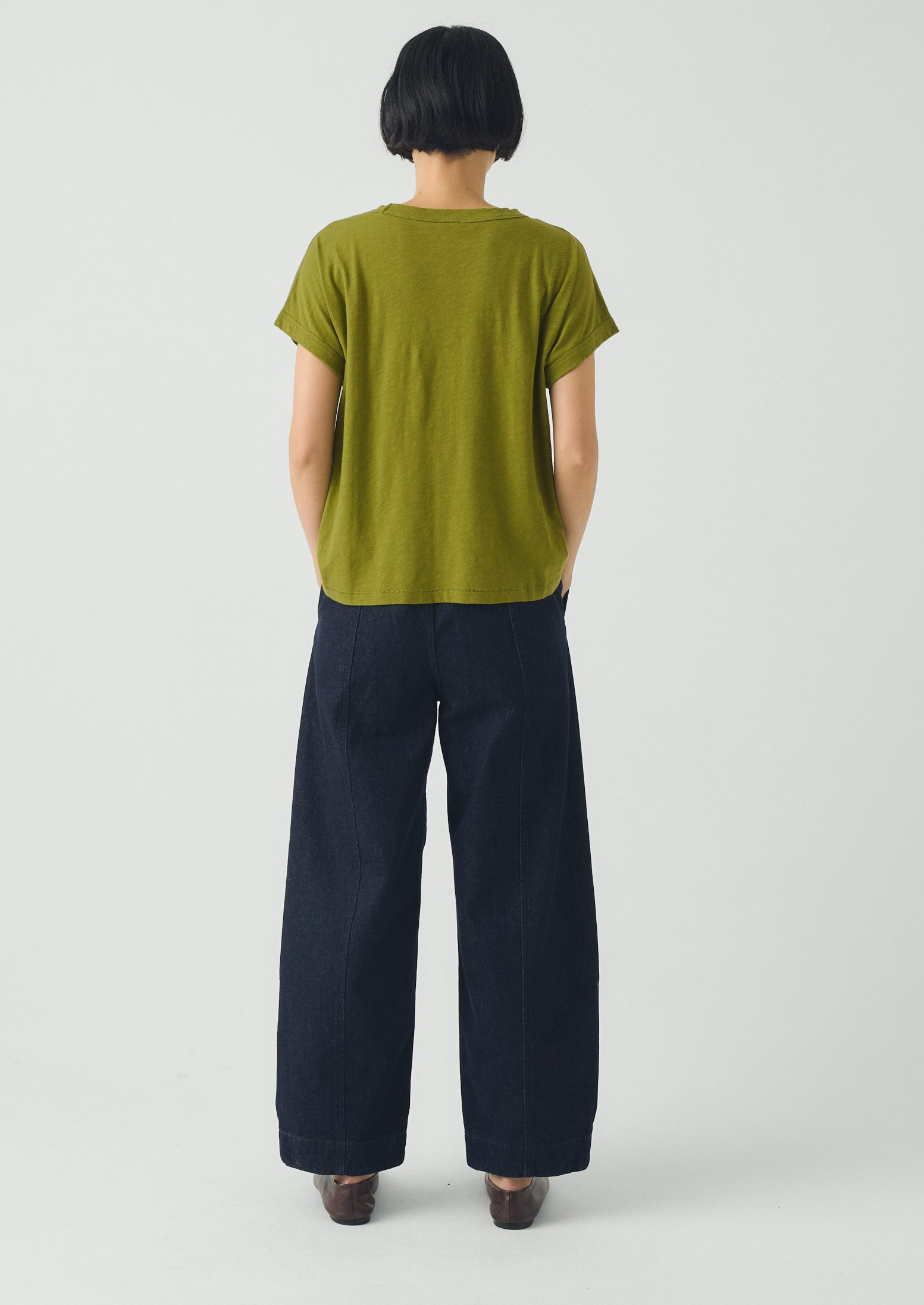 Alda Cotton Easy Tee | Olive - Image 3