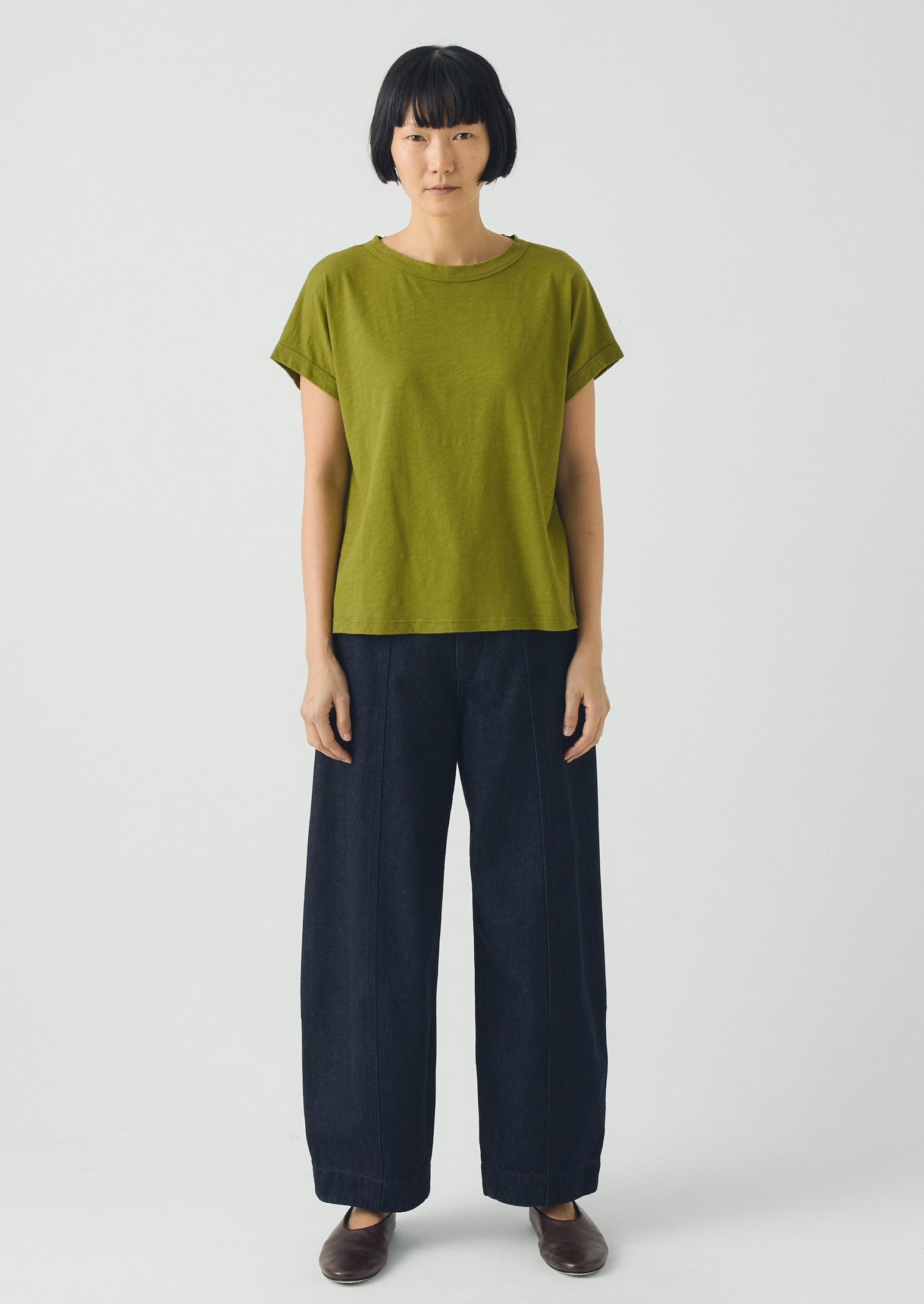 Alda Cotton Easy Tee | Olive - Image 4
