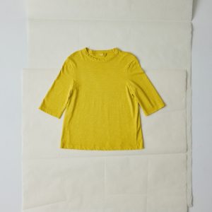 Cleo Garment Dyed Cotton Tee | Chartreuse