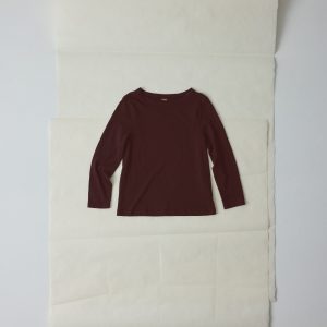 Lia Cotton Boat Neck Tee | Beetroot