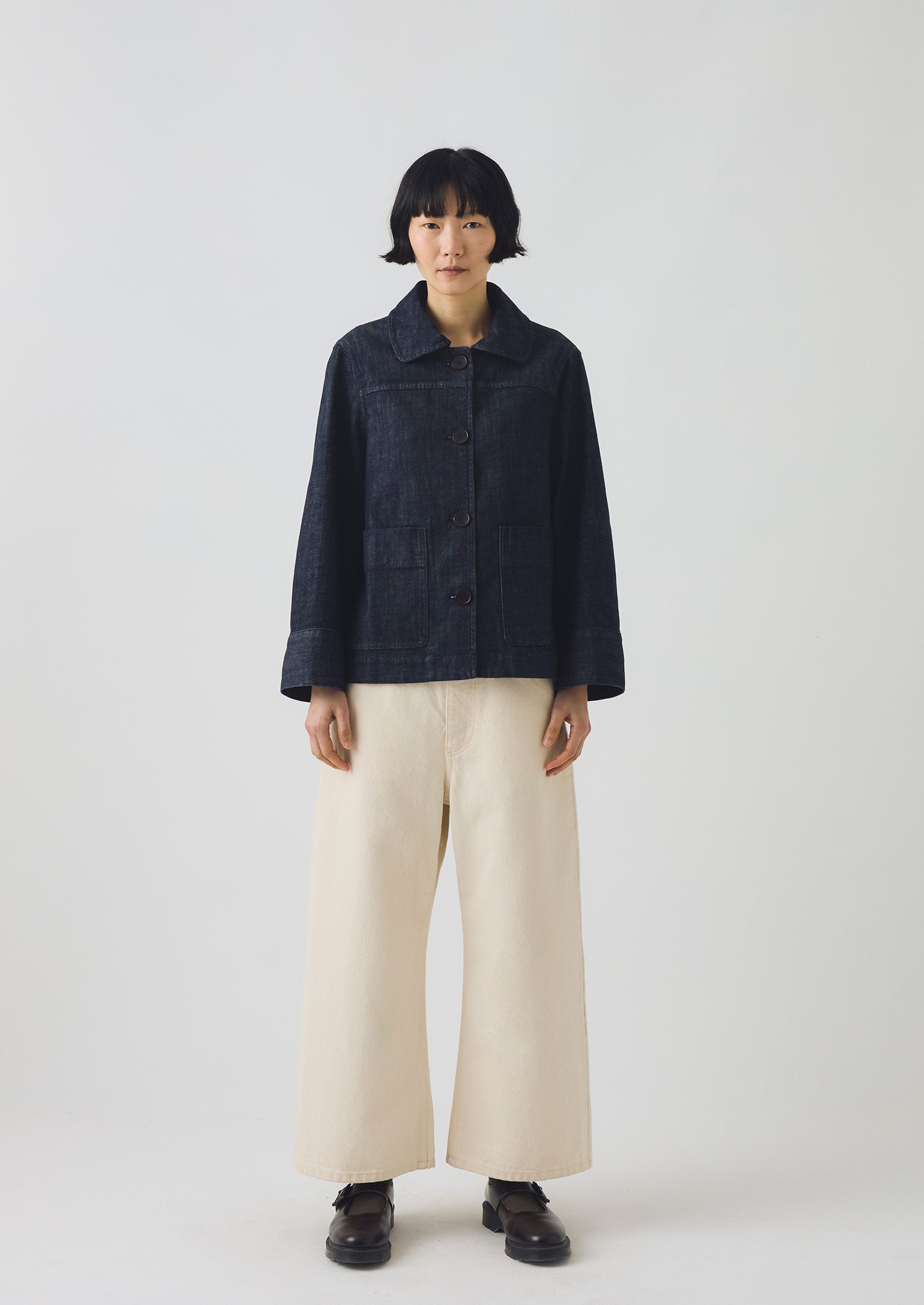 Wide Sleeve Indigo Denim Jacket | Indigo - Image 2