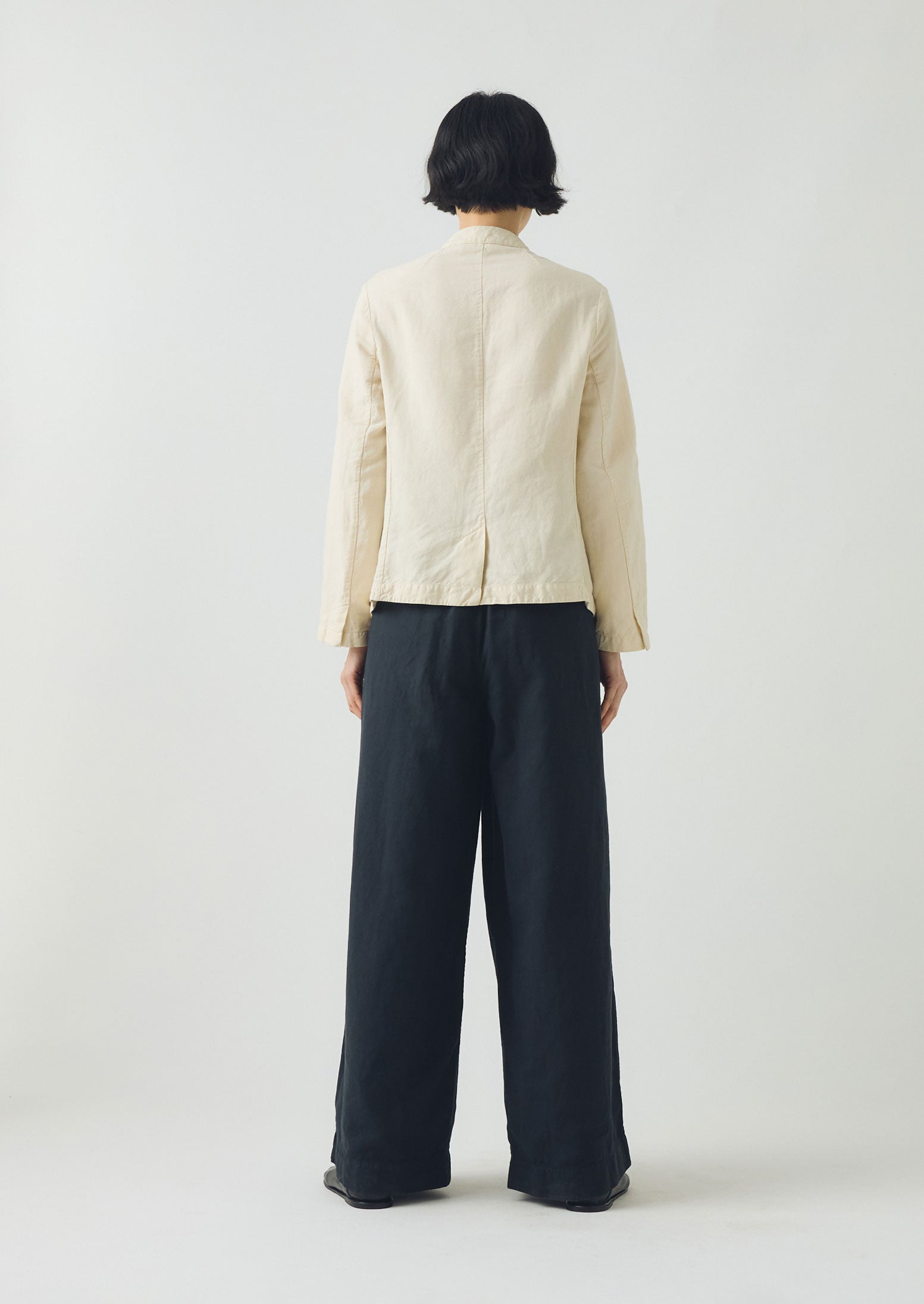Cotton Linen Neat Jacket | Parchment - Image 4
