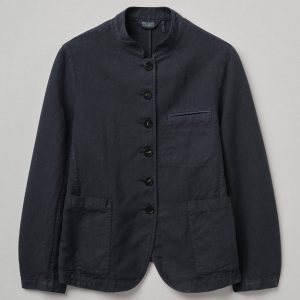 Cotton Linen Neat Jacket | Slate