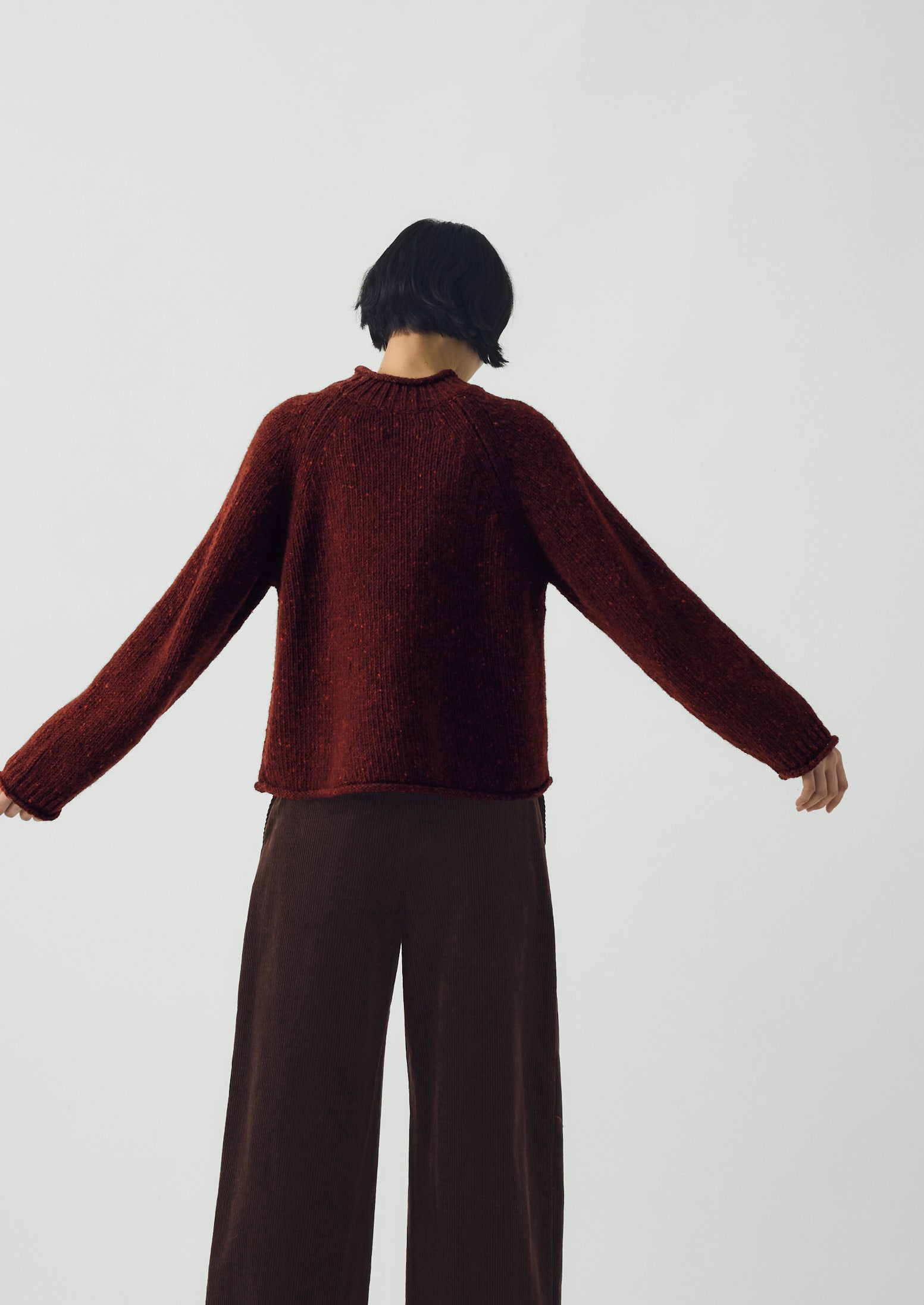 Orla Donegal Wool Sweater | Bordeaux - Image 2