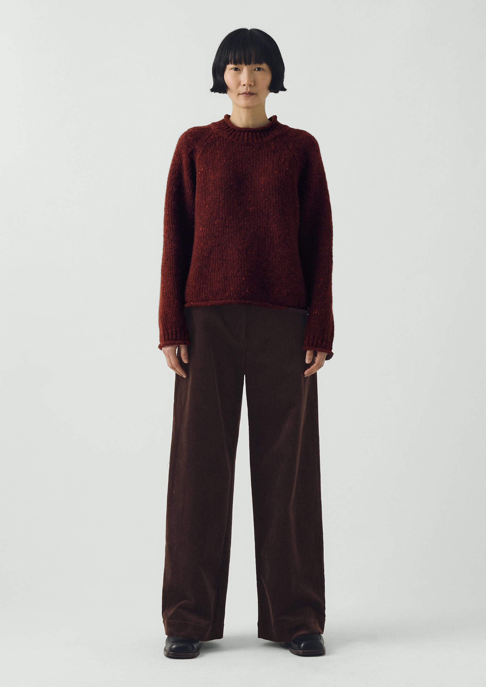 Orla Donegal Wool Sweater | Bordeaux - Image 4