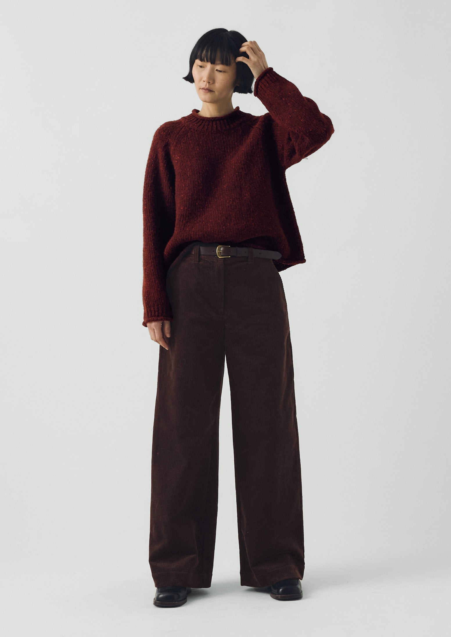Orla Donegal Wool Sweater | Bordeaux - Image 5