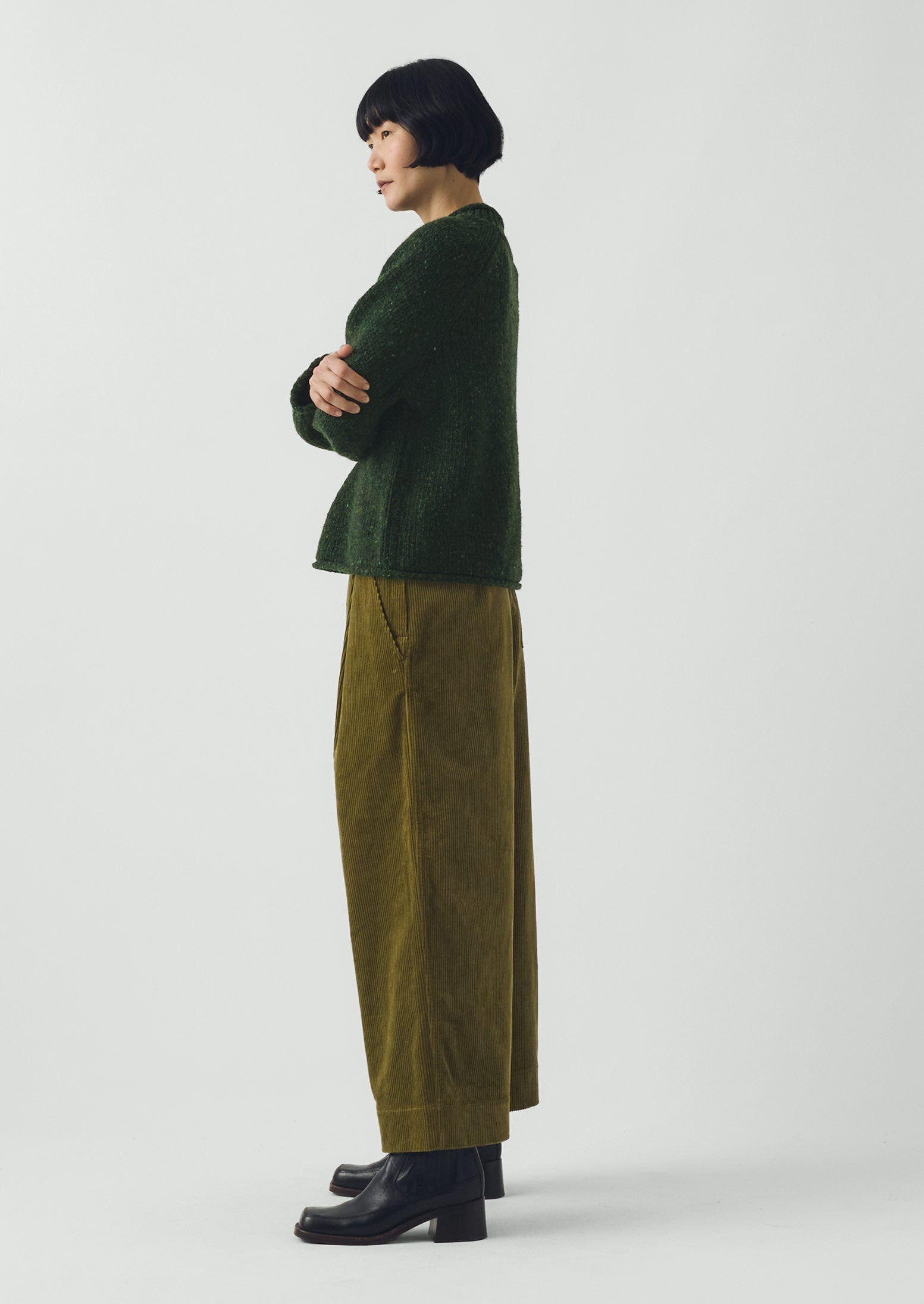 Orla Donegal Wool Sweater | Emerald - Image 3