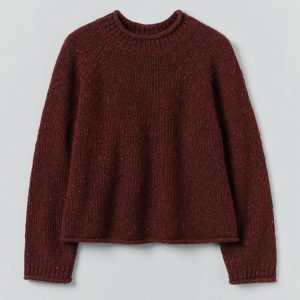Orla Donegal Wool Sweater | Bordeaux