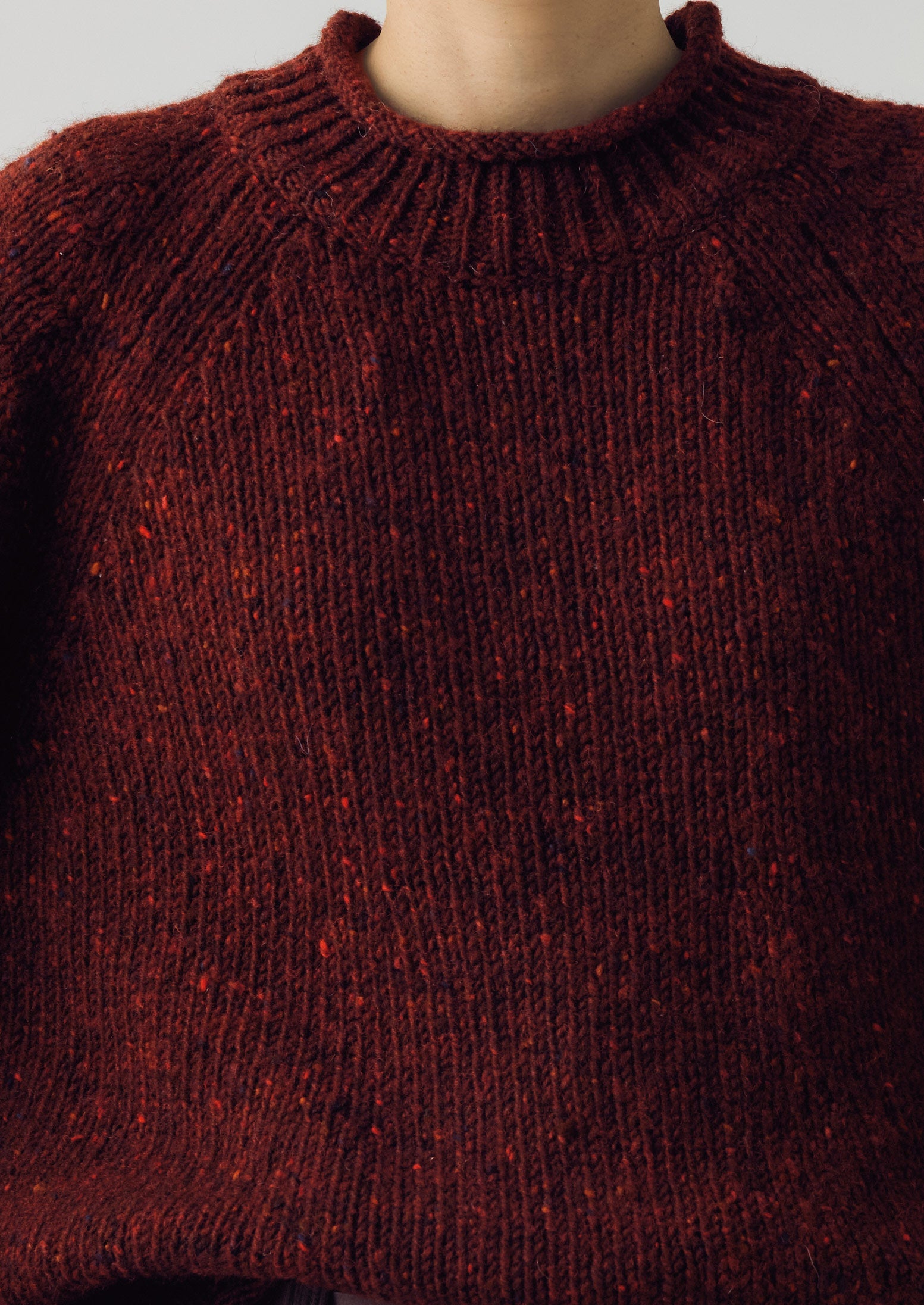 Orla Donegal Wool Sweater | Bordeaux - Image 6