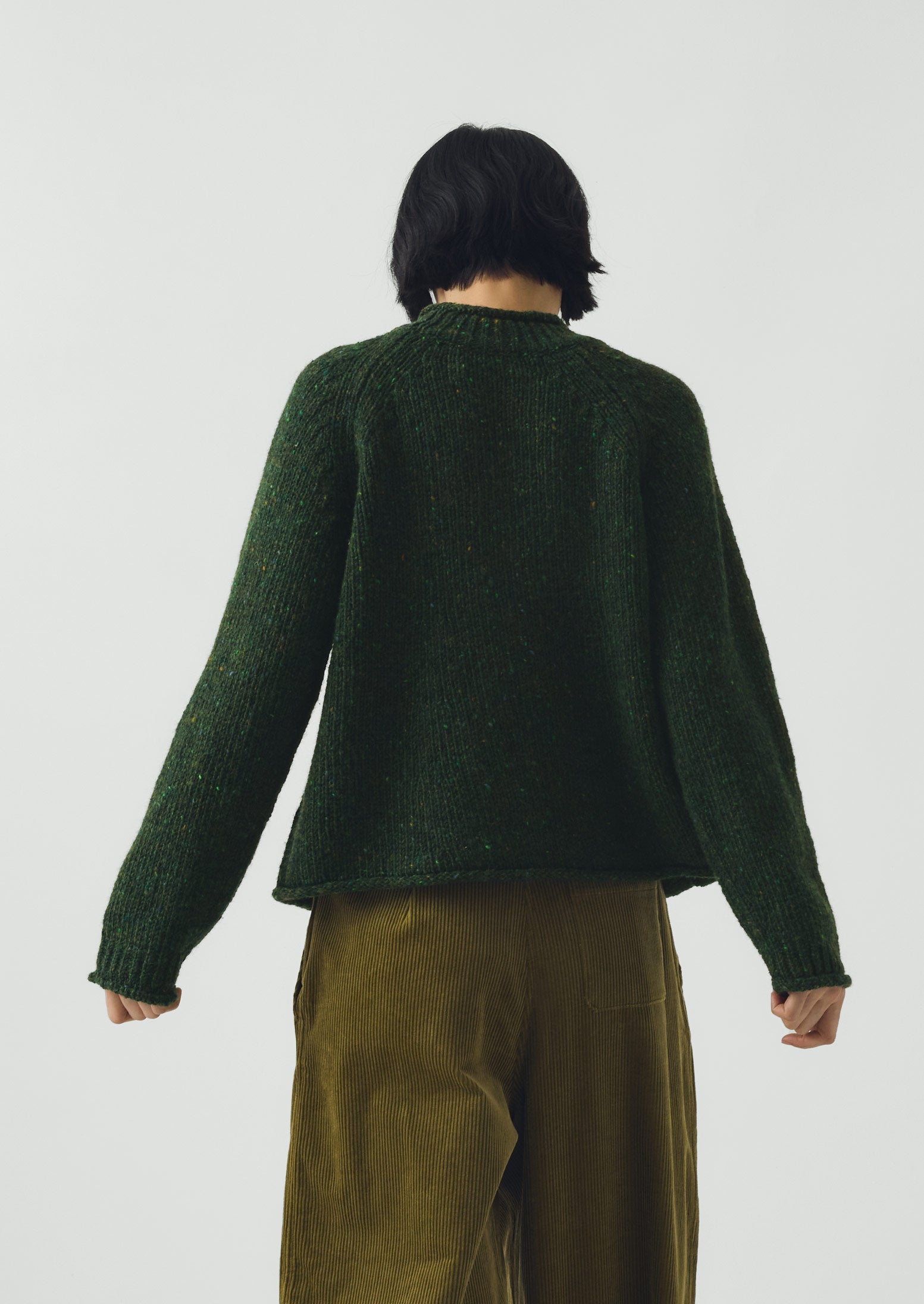 Orla Donegal Wool Sweater | Emerald - Image 5