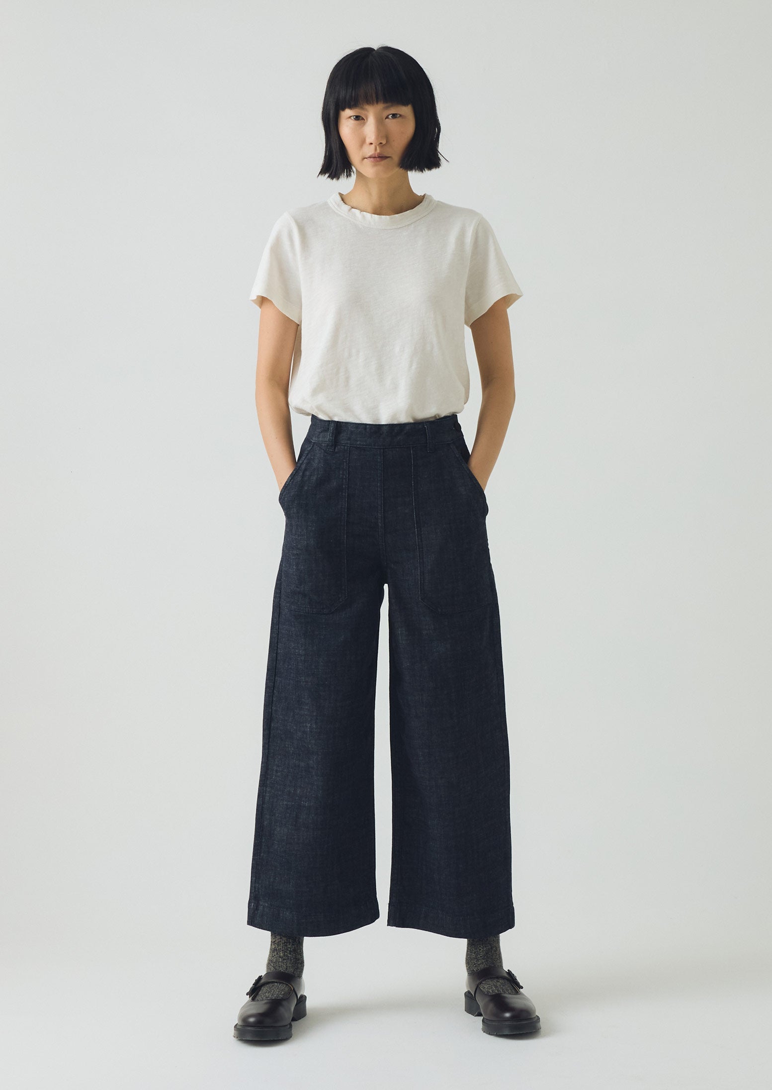 Annie Denim Side Button Jeans | Indigo - Image 2