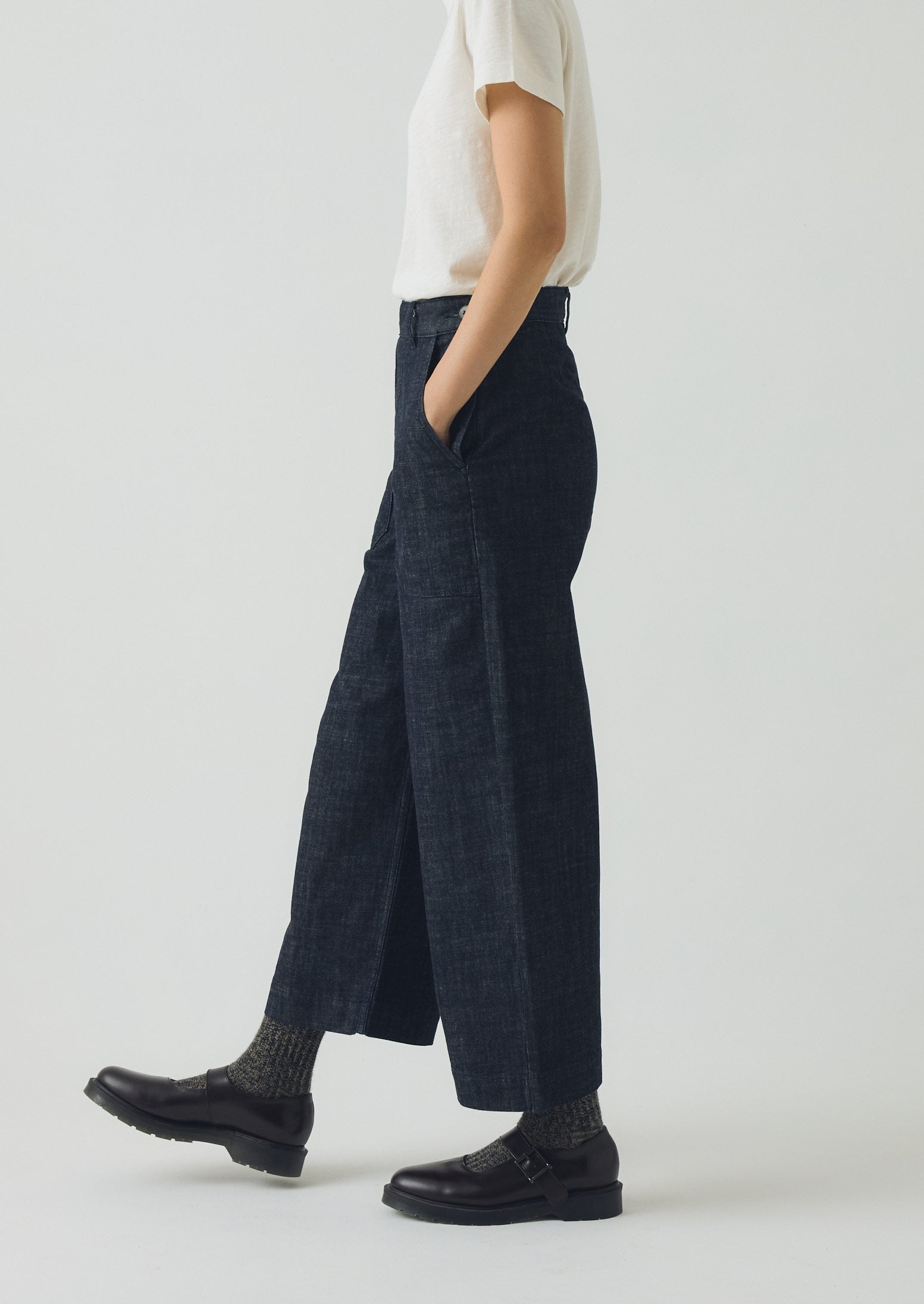 Annie Denim Side Button Jeans | Indigo - Image 4
