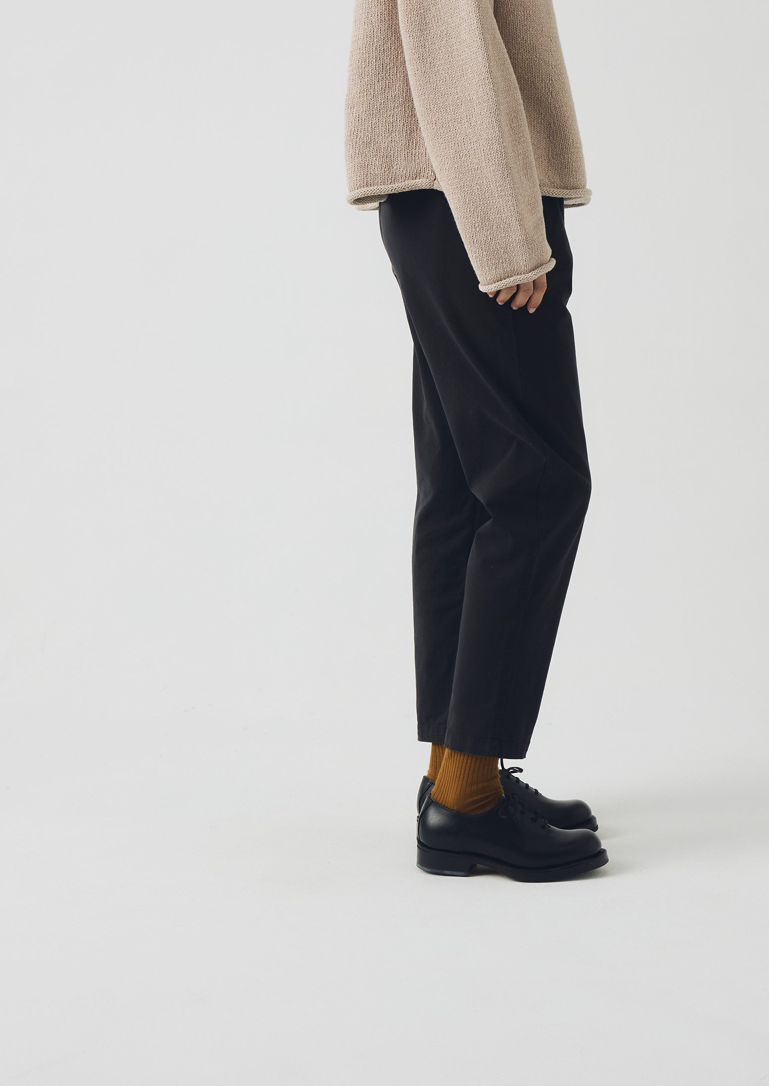Gabi Cotton Pull On Pants | Soft Black - Image 2