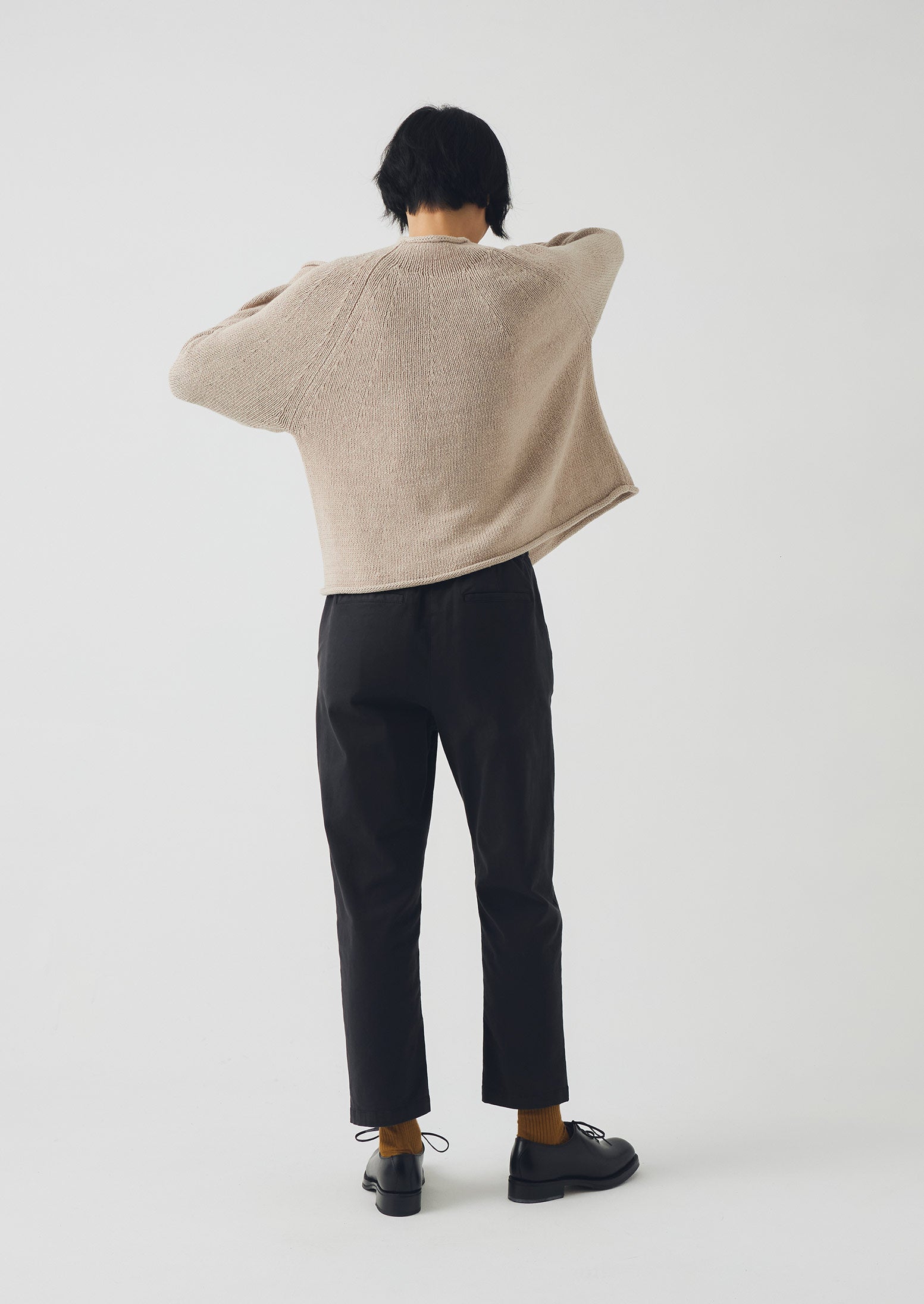 Gabi Cotton Pull On Pants | Soft Black - Image 4