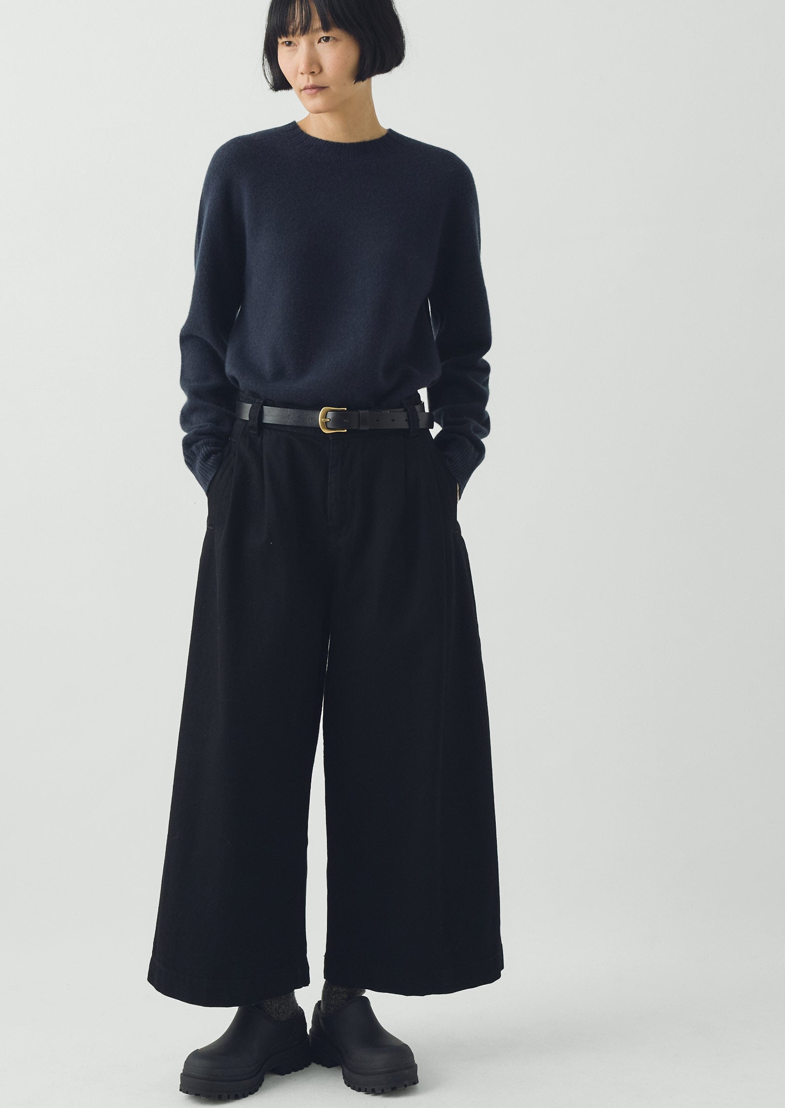 Denim Pleat Front Pants | Carbon Black - Image 6