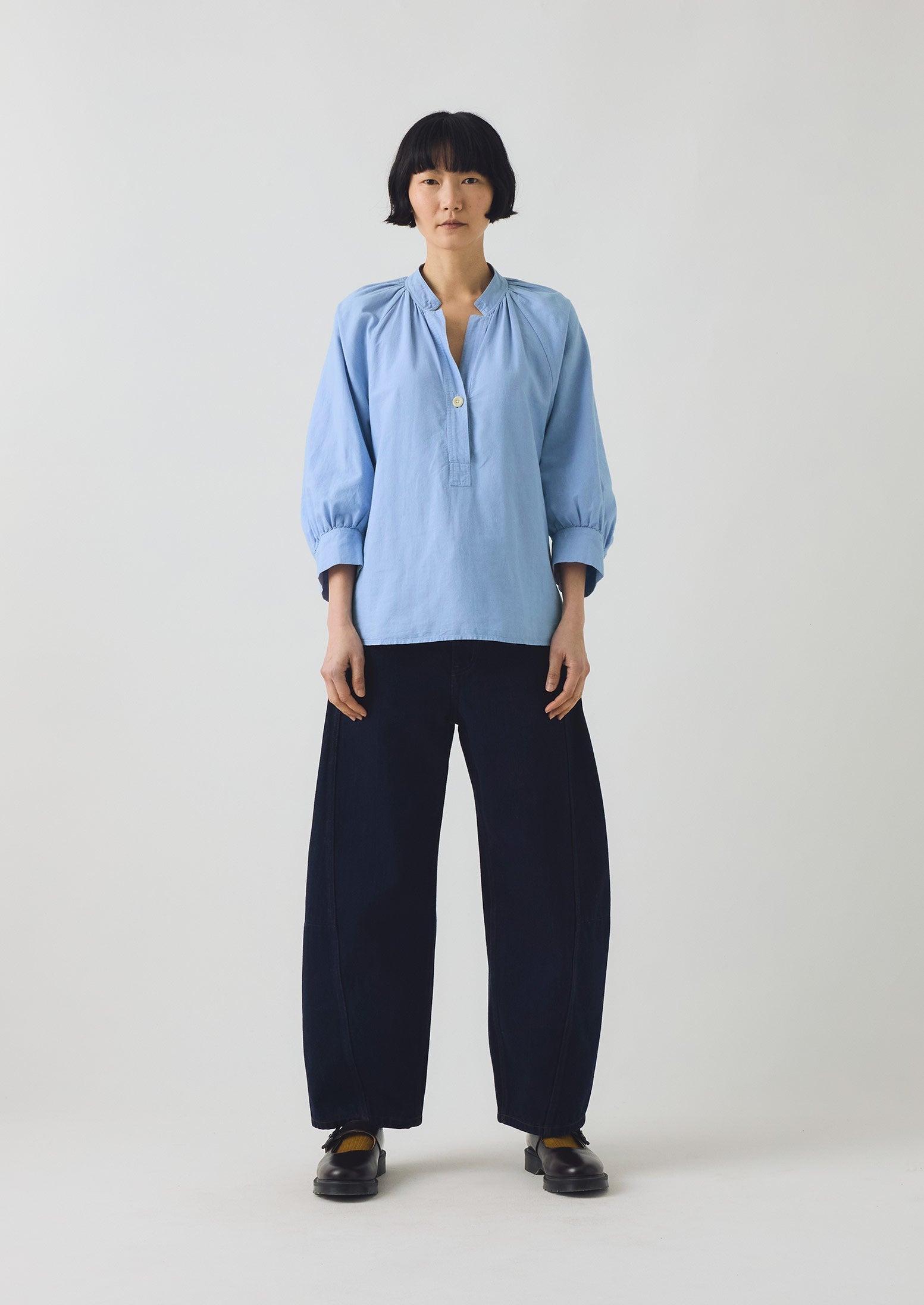 Catrin Cotton Oxford Easy Shirt | Chambray - Image 3