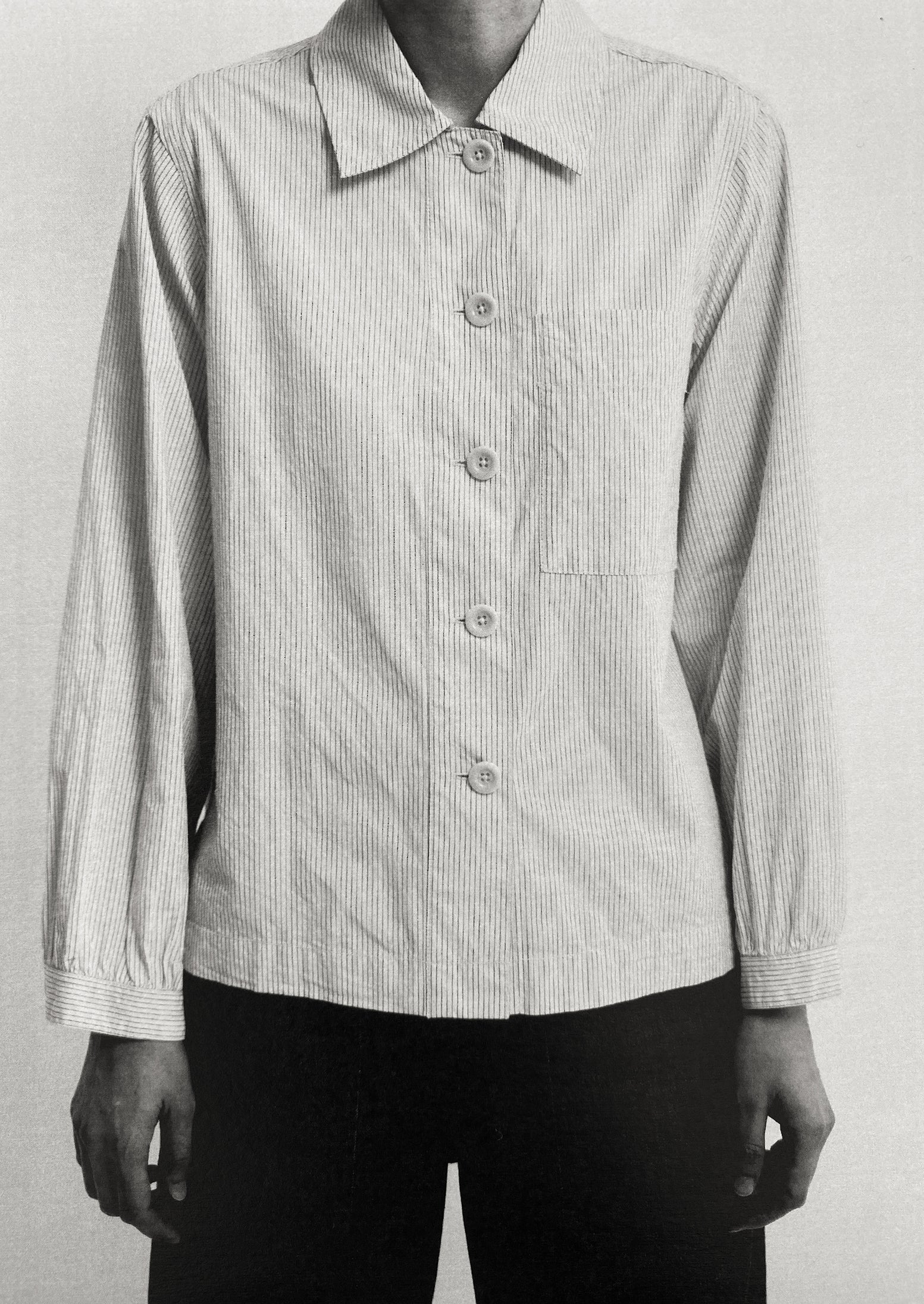 Baya Patch Pocket Stripe Cotton Shirt | Sunwashed Blue - Image 3