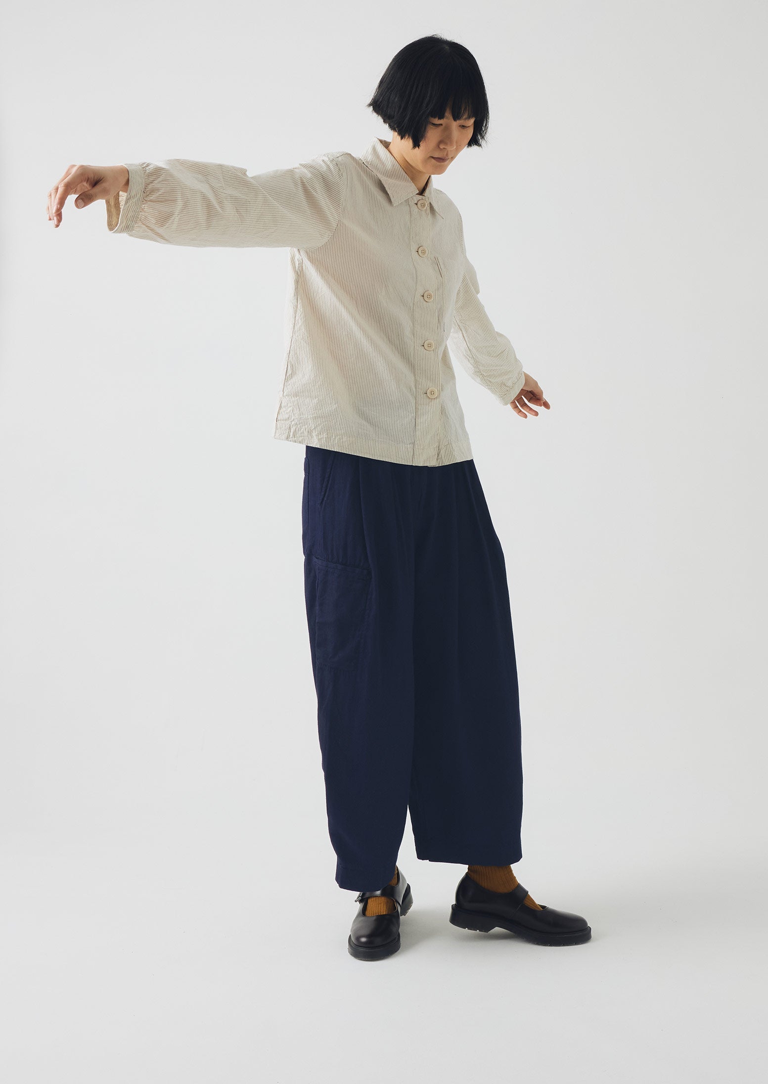 Baya Patch Pocket Stripe Cotton Shirt | Sunwashed Blue - Image 5
