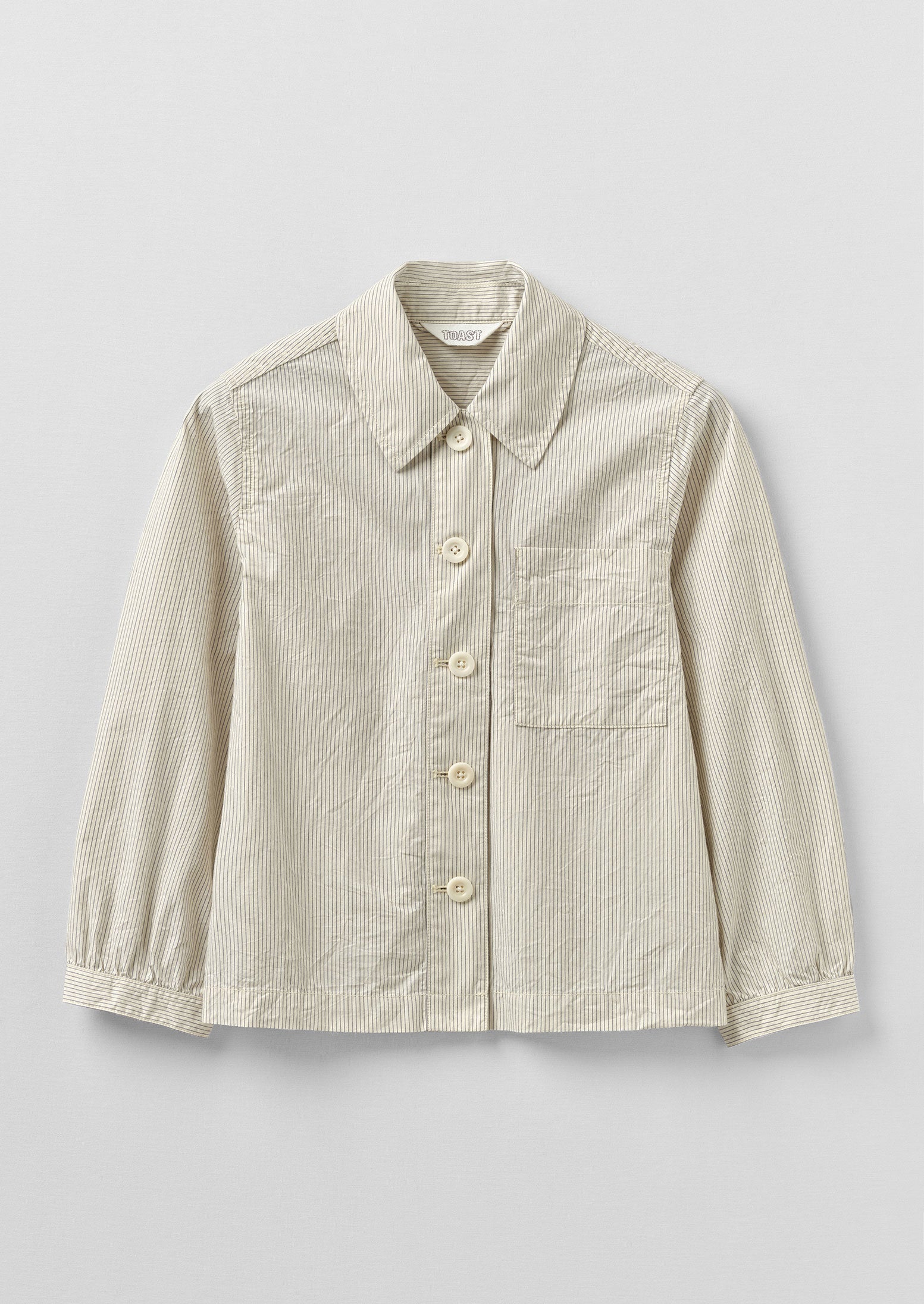 Baya Patch Pocket Stripe Cotton Shirt | Sunwashed Blue - Image 8