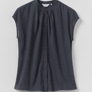 Slubby Check Short Sleeve Shirt | Ink